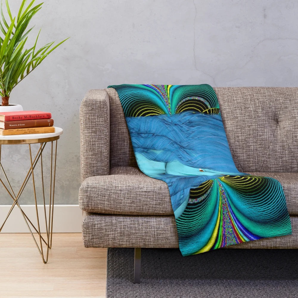 Blue fairy plush blanket with soft, cozy design