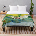 Pollution Sky Plush Blanket with a whimsical fantasy design