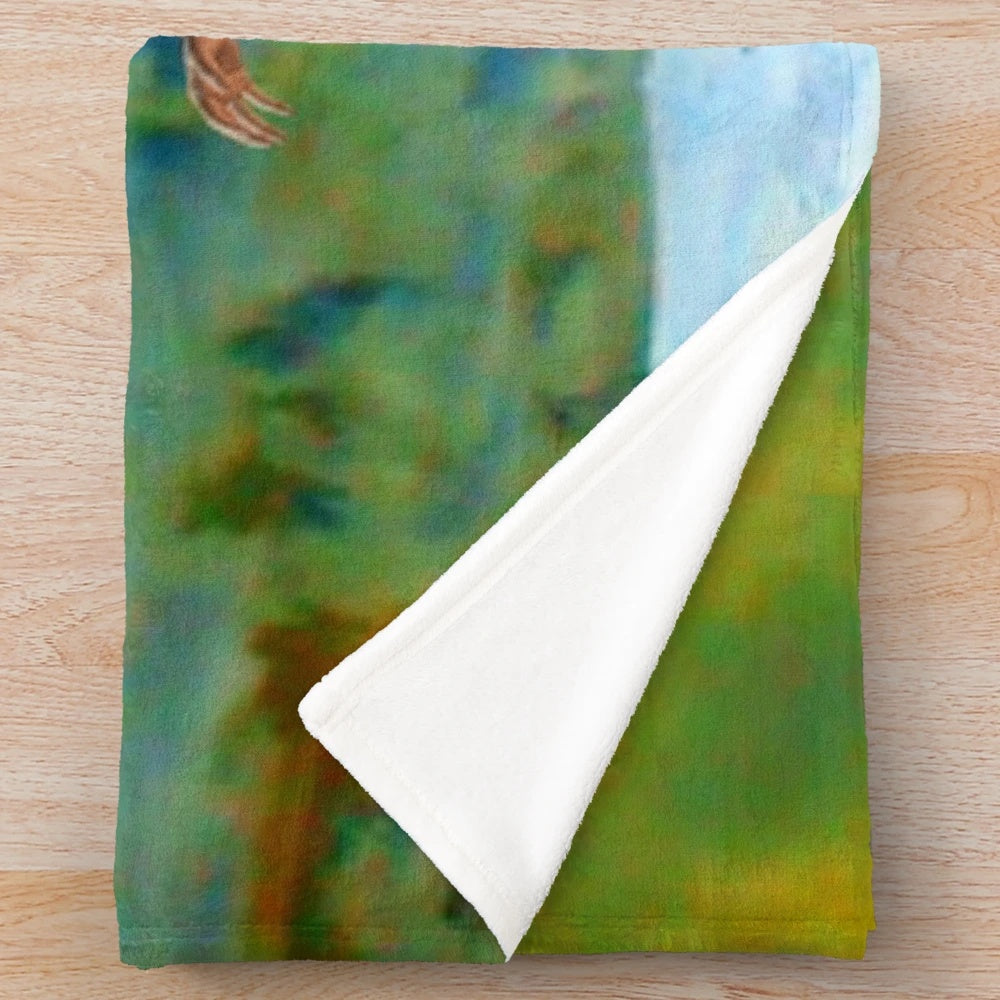 Pollution Sky Plush Blanket with a whimsical fantasy design
