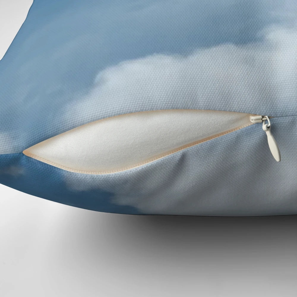 Plush cloud-shaped pillow with a soft, fluffy design
