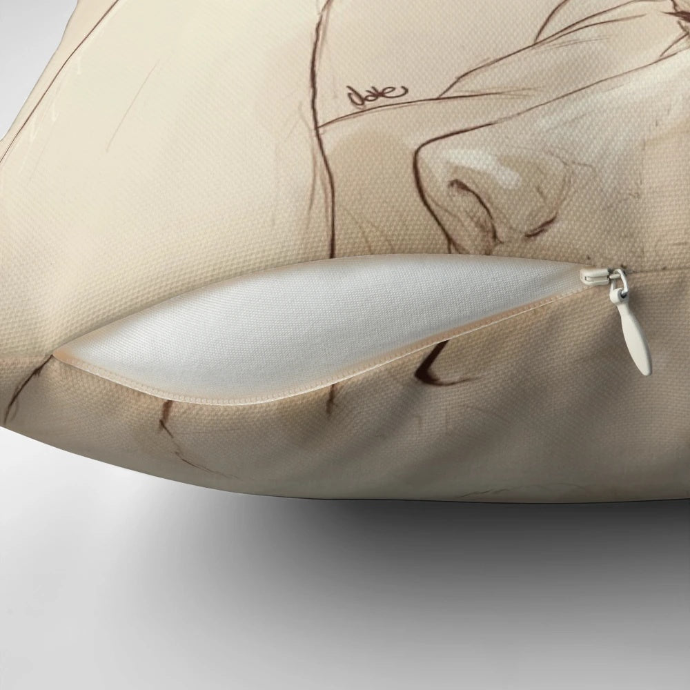 Soft, comfortable pillow featuring a dreamy illustration of Commander Cullen from the Dragon Age Inquisition video game.