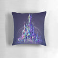 Watercolor illustration of a fairytale castle in a fantasy kingdom