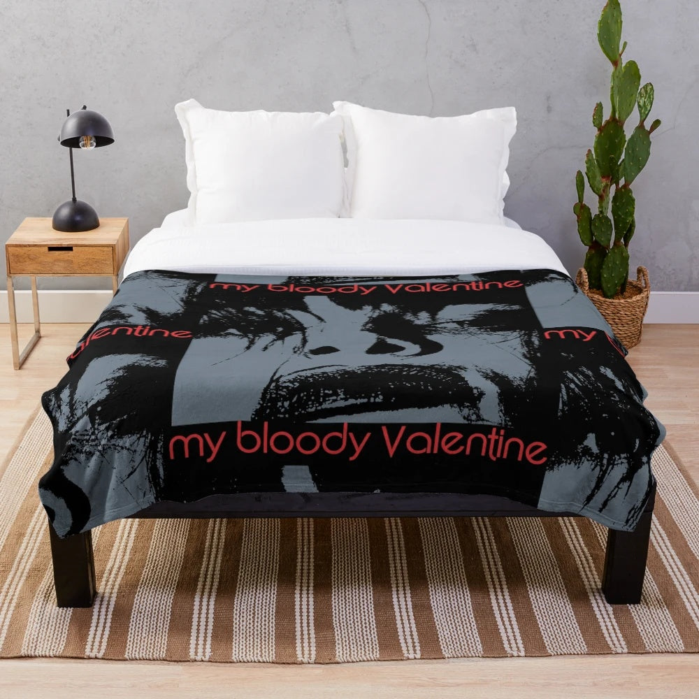 Plush blanket featuring a moody, atmospheric design inspired by the iconic shoegaze sound of My Bloody Valentine