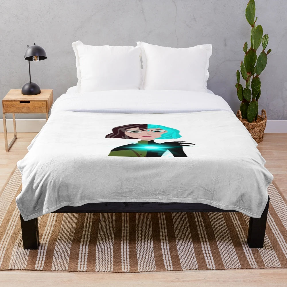 Moon Cass inspired plush blanket with a soft, cozy design