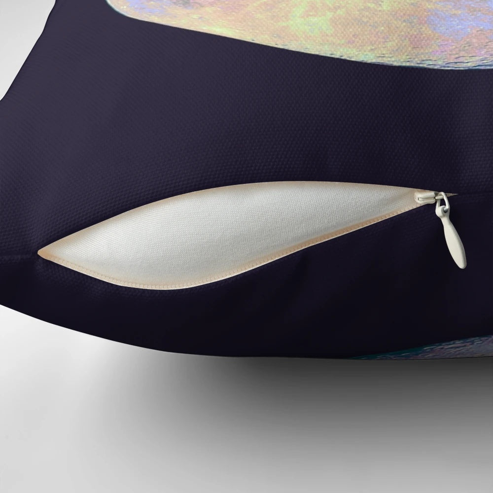 Soft, plush moon-themed pillow in a range of vibrant colors