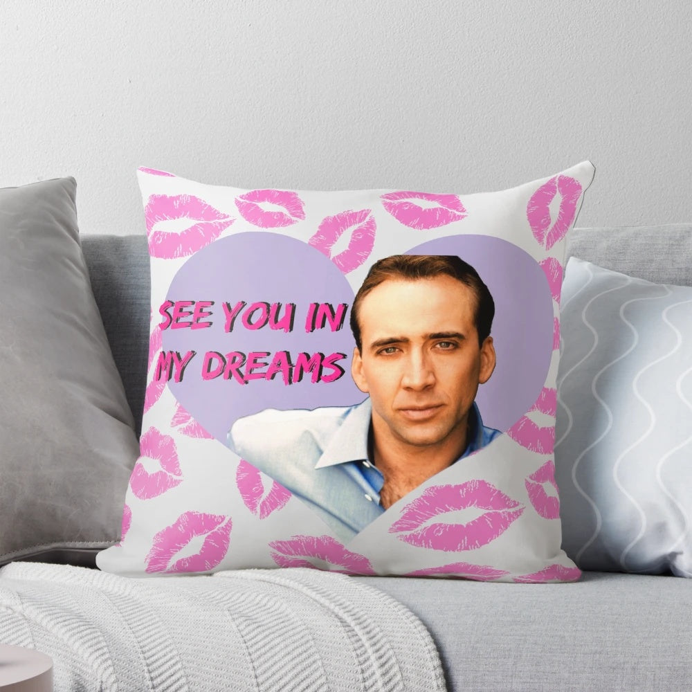Dreamy Nicolas Cage Pillow - A Quirky Valentine's Day Gift