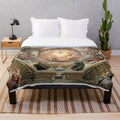 Plush blanket featuring Michelangelo's iconic Sistine Chapel ceiling artwork