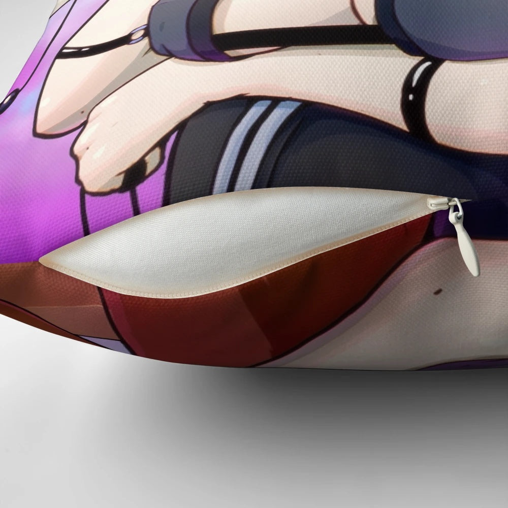 Soft, plush pillow featuring a beautiful anime fox girl character with dreamy skies
