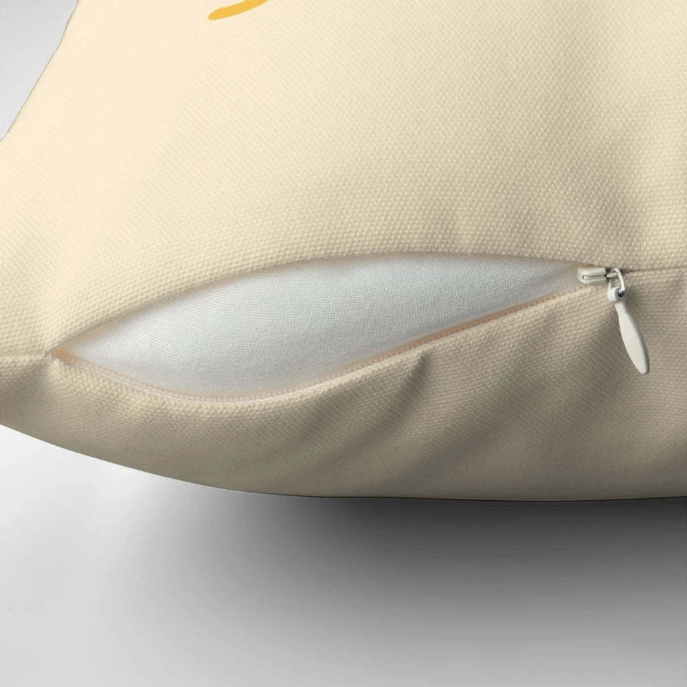 Decorative pillow featuring a sloth and other cute animals in a fantasy, universe-inspired design