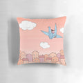 Soft, plush sunrise-inspired pillow with dreamy, whimsical design