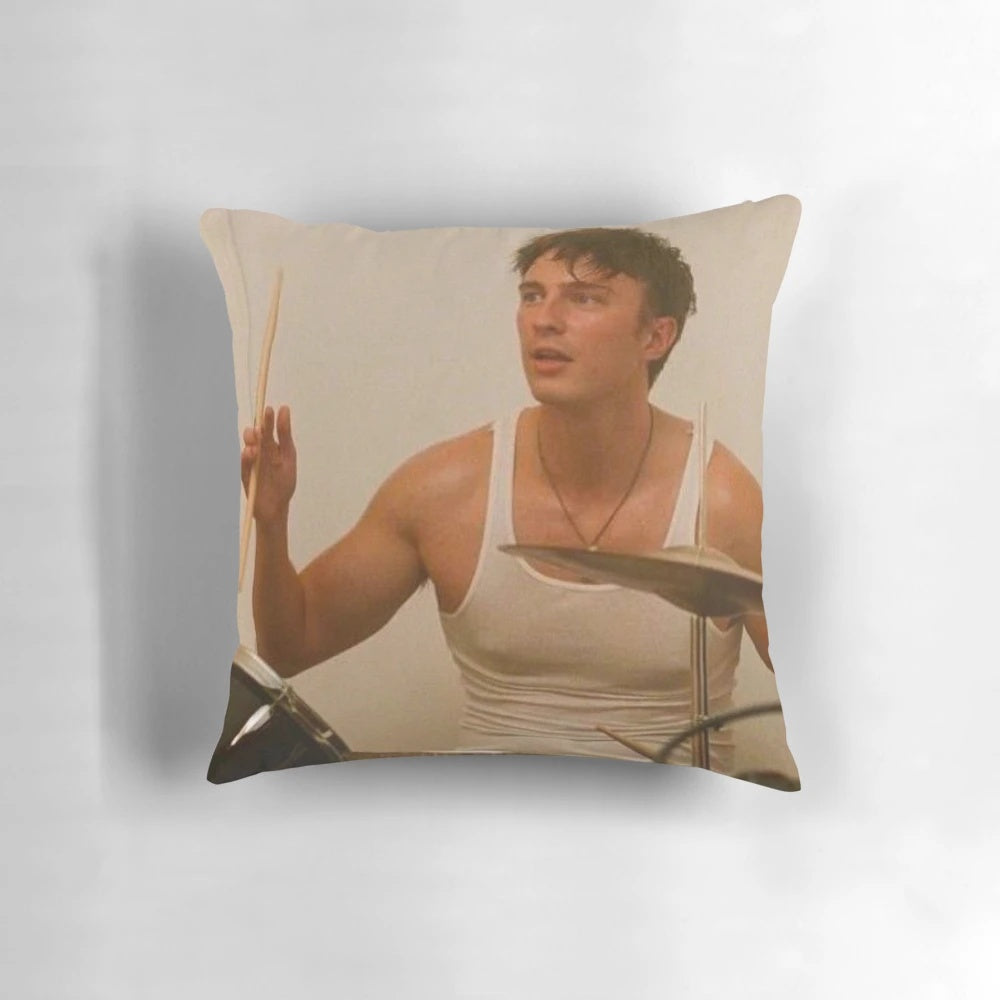 Drew Starkey Virgo Merch Drums Pillow featuring Rafe Cameron from Outer Banks