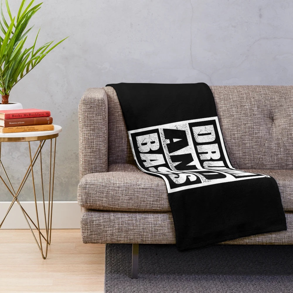Drum and Bass Music Inspired Plush Blanket