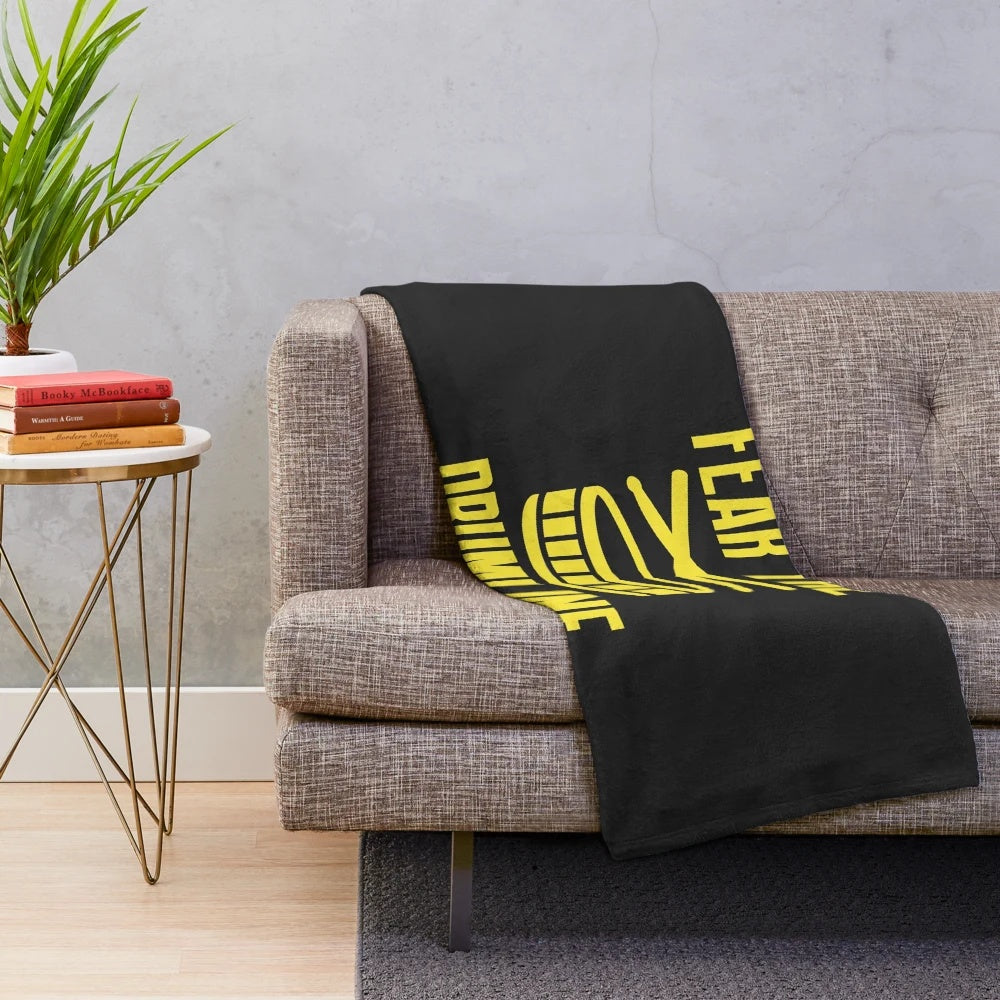 Drum line inspired plush blanket with musical instruments and marching band elements