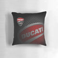 Ducati-inspired design concept pillow with motorcycle and racing elements