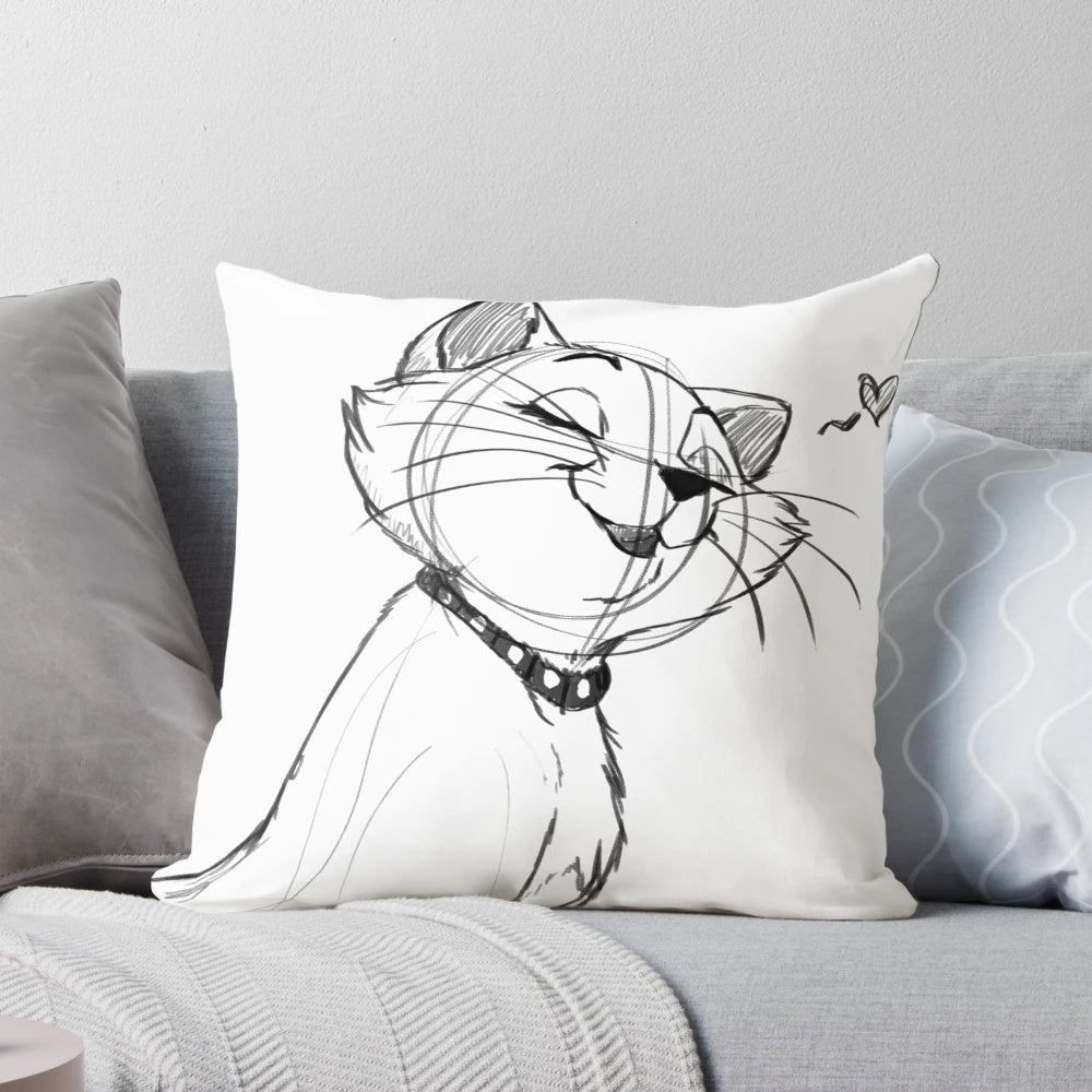 Duchess Pillow - Aristocats Disney Cat Themed Decorative Pillow