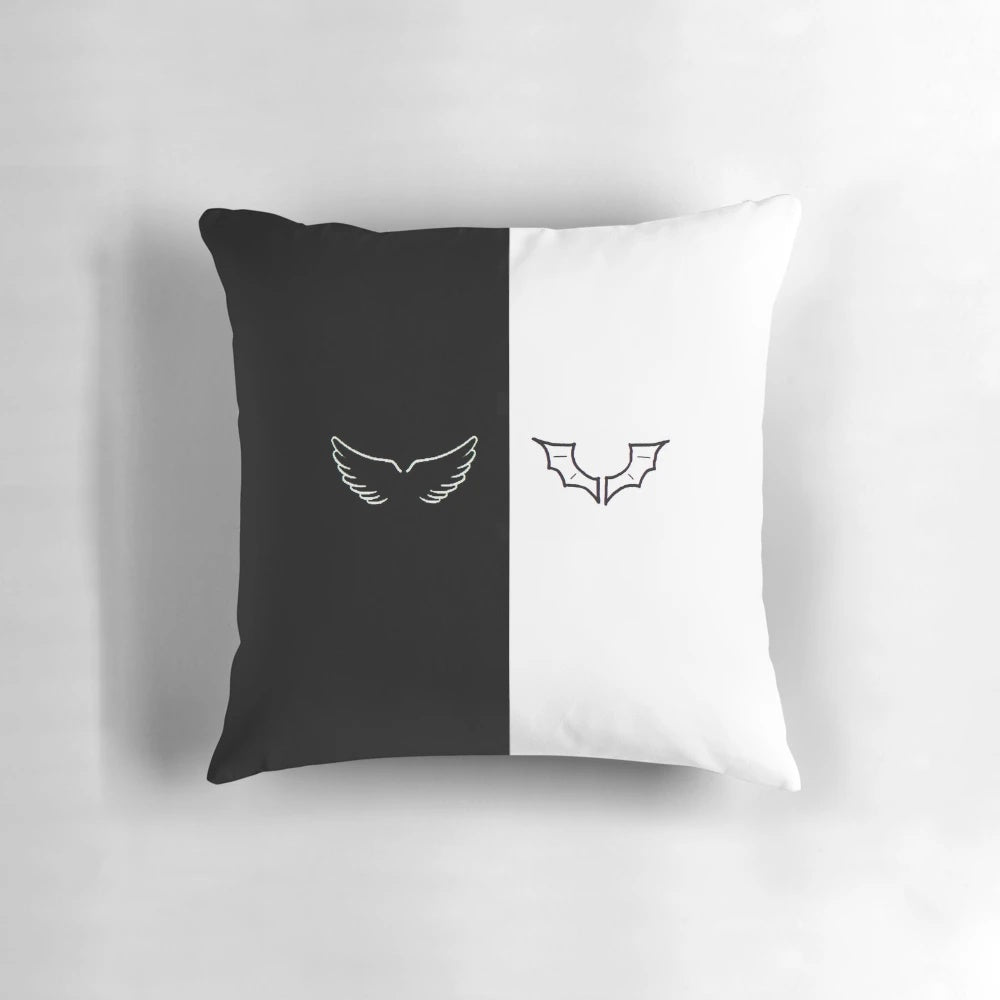 Duki Trap-Inspired Angel-Demon Decorative Pillow