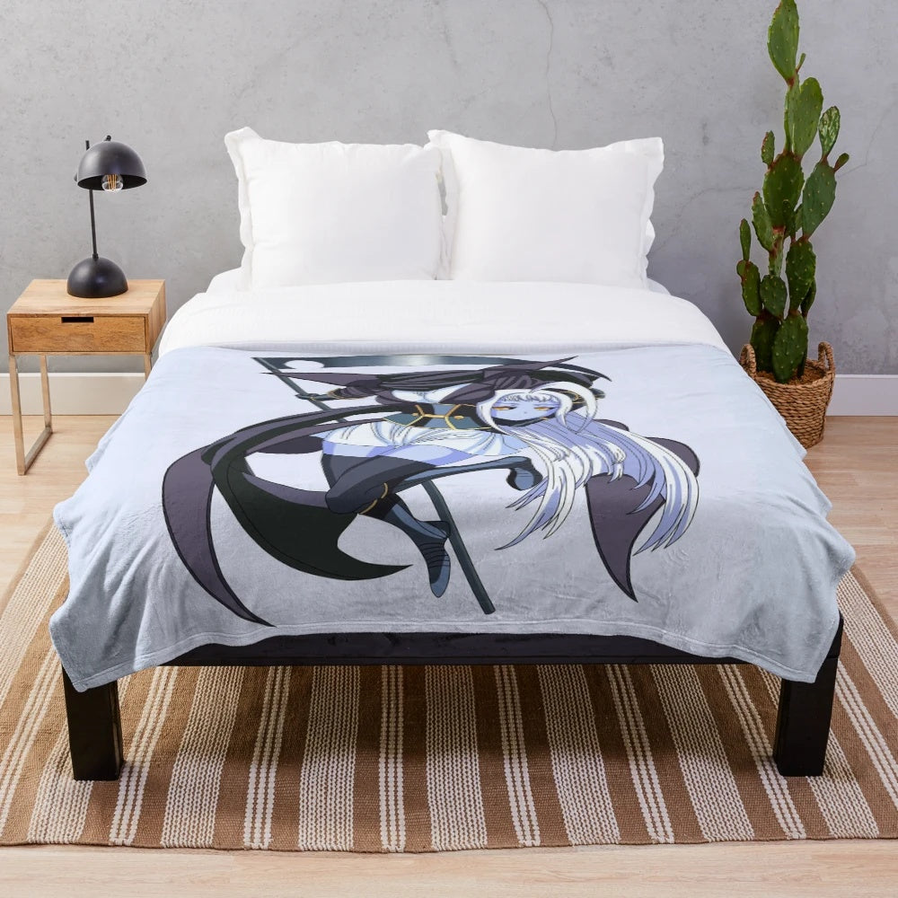 Dullahan plush blanket with scythe and headless design