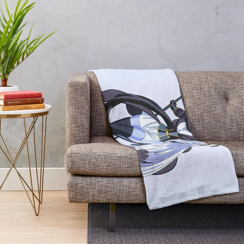Dullahan plush blanket with scythe and headless design