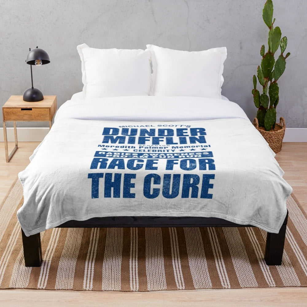 Dunder Mifflin Plush Blanket featuring characters from the popular TV show The Office