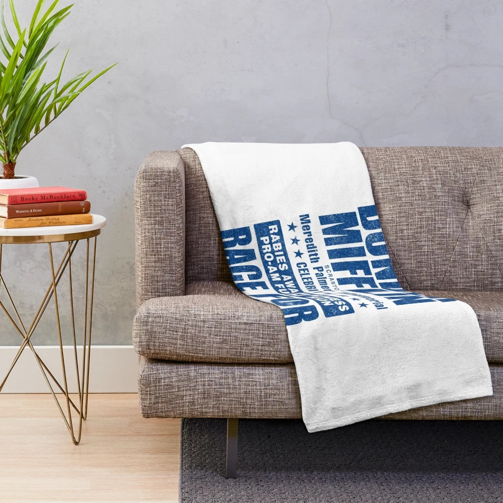 Dunder Mifflin Plush Blanket featuring characters from the popular TV show The Office