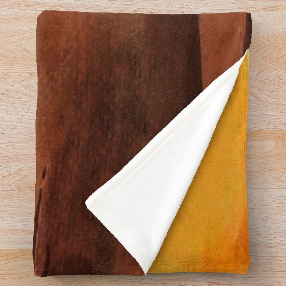 Dune-inspired plush blanket with a captivating desert sunset design
