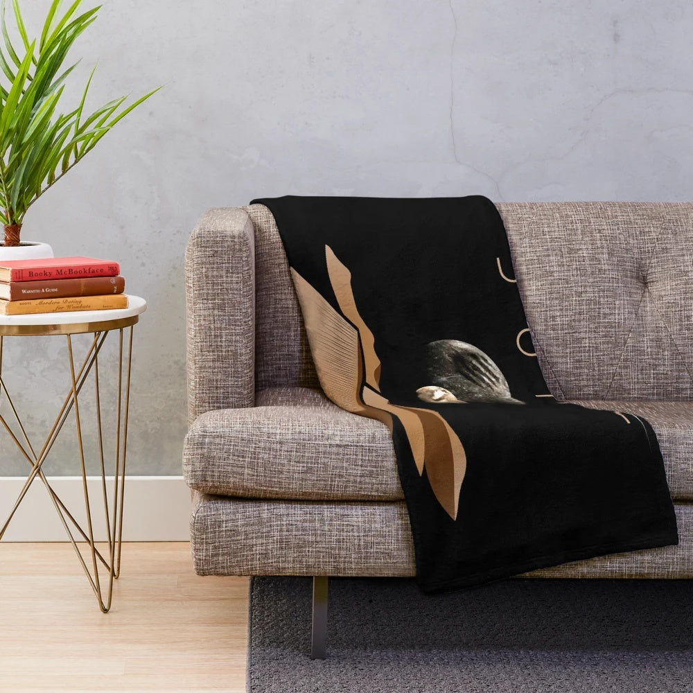 Dune landscape plush blanket featuring moons of Arrakis