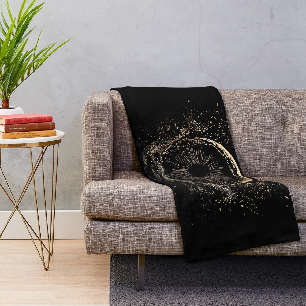 Dune-inspired sandworm plush blanket with desert and sci-fi design