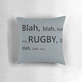 A plush, rugby-themed pillow with a classic design for sports fans.