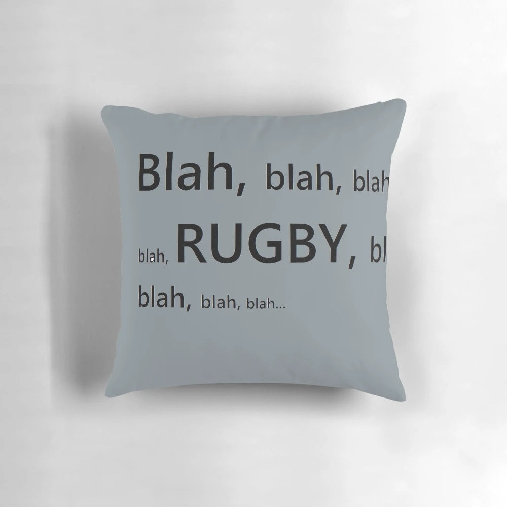 A plush, rugby-themed pillow with a classic design for sports fans.