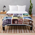 Durarara inspired anime plush blanket featuring characters like Celty Sturluson, Mikado Ryūgamine, and Masaomi Kida