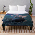Dureall Edmund Fitzgerald Inspired Plush Blanket with ship, lake, and storm imagery
