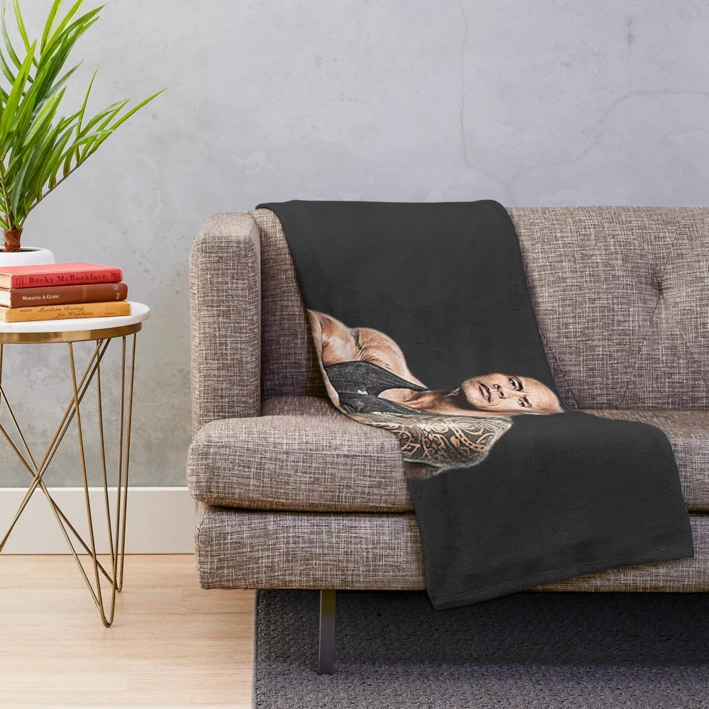 Dwayne Johnson Plush Blanket with Cozy Fleece Fabric