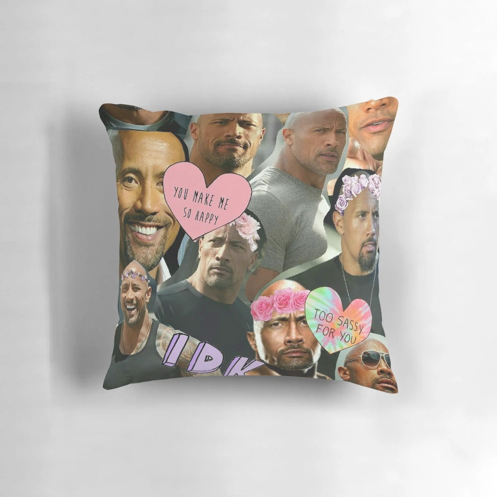 Dwayne "The Rock" Johnson inspired plush pillow