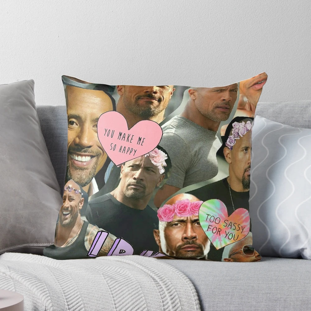 Dwayne "The Rock" Johnson inspired plush pillow