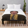 Dwight Schrute-inspired screaming plush blanket featuring a character from the popular TV show "The Office