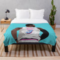 Dwyane Wade plush blanket featuring the Miami Heat colors and logo