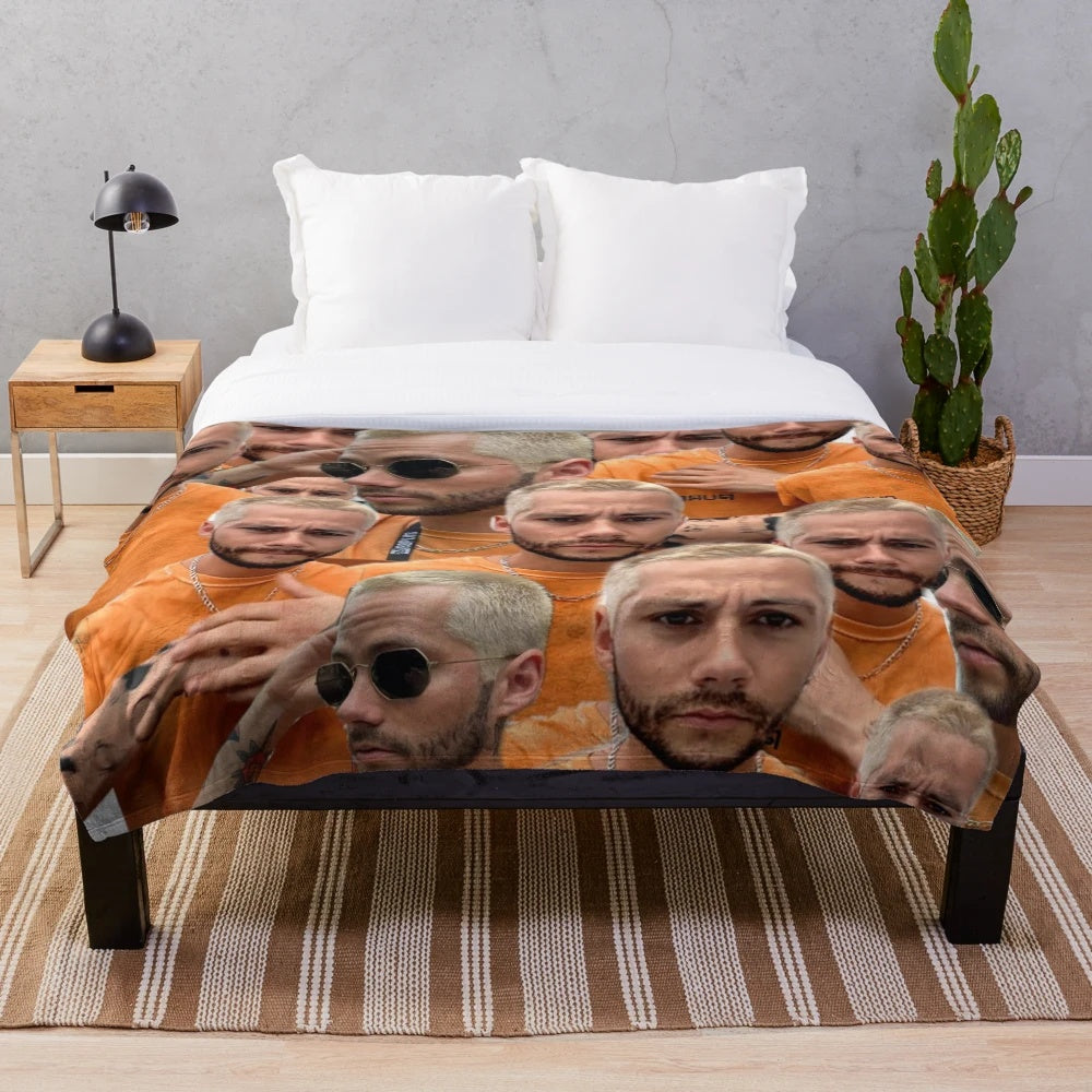 Dylan Obrien Inspired Collage Plush Blanket