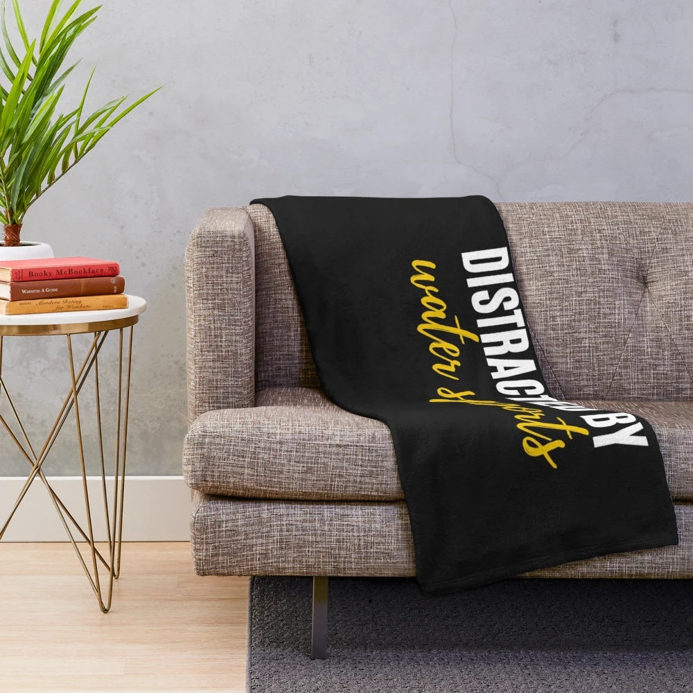 Easily Distracted By Water Sports Classic Plush Blanket