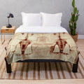 Easter plush blanket with holy face image from the Shroud of Turin