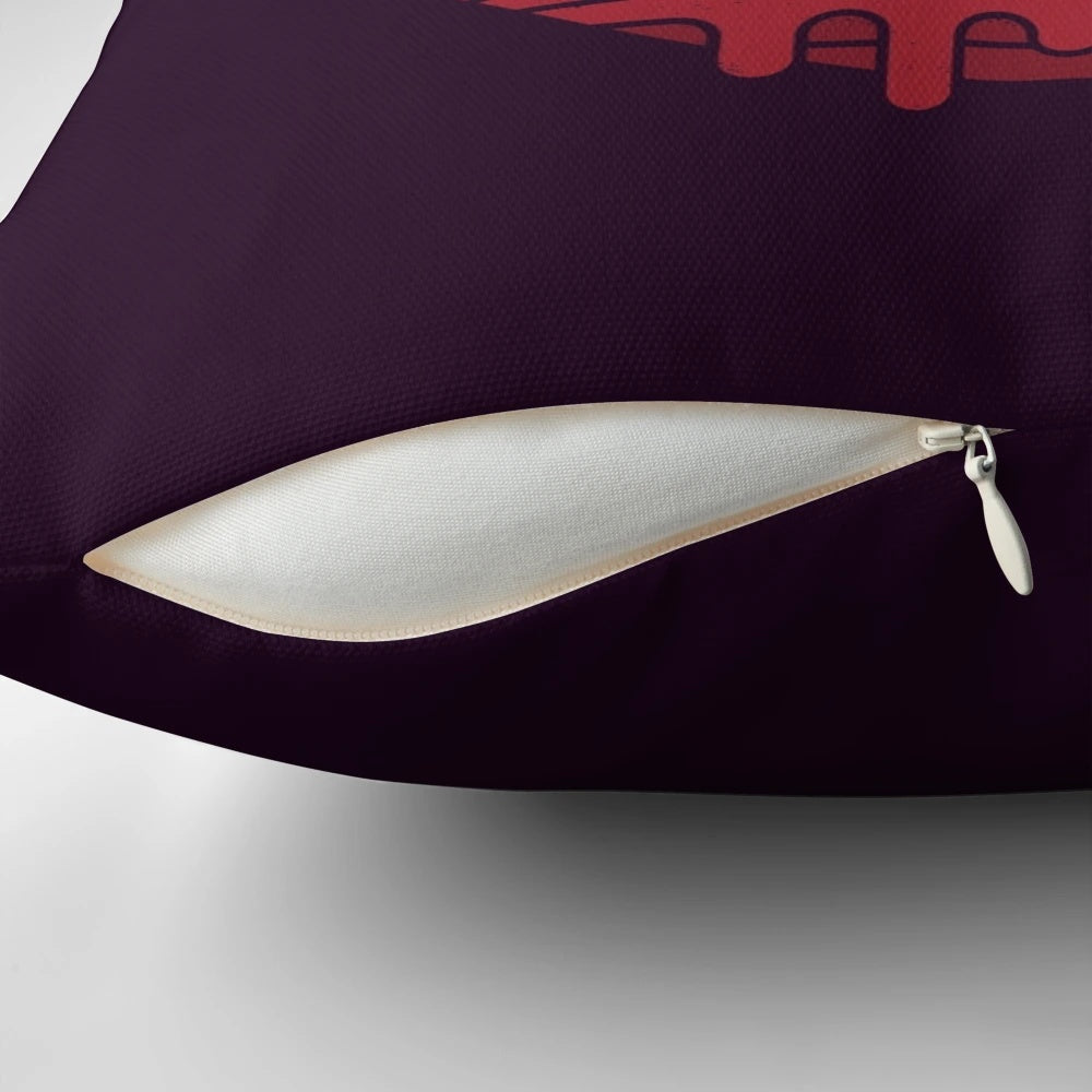 Eco-friendly 'Heat Wave' Pillow featuring a melting, dripping design by The Paper Crane