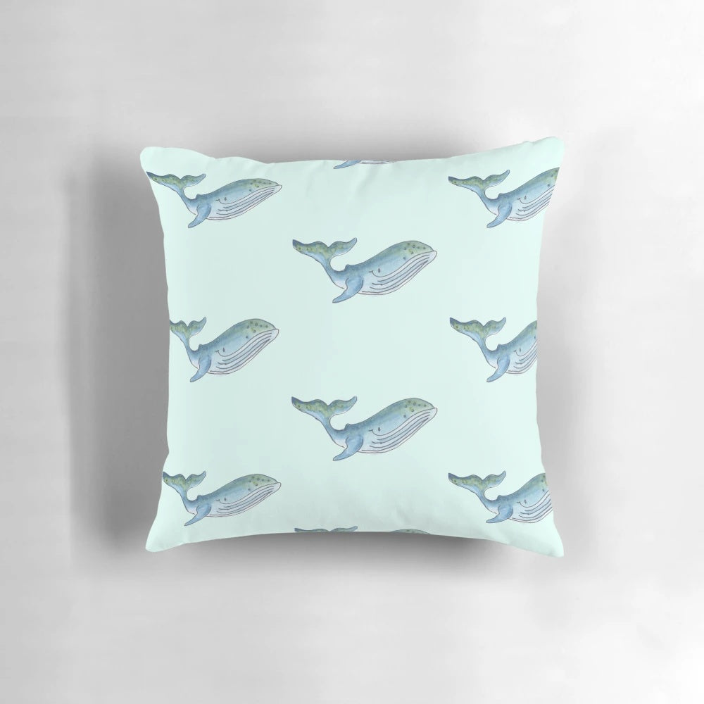 Feeling Whaley Happy Pillow - Eco-Friendly Humpback Whale Pillow for Home Decor