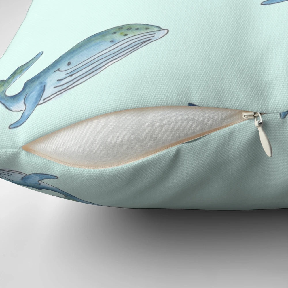 Feeling Whaley Happy Pillow - Eco-Friendly Humpback Whale Pillow for Home Decor