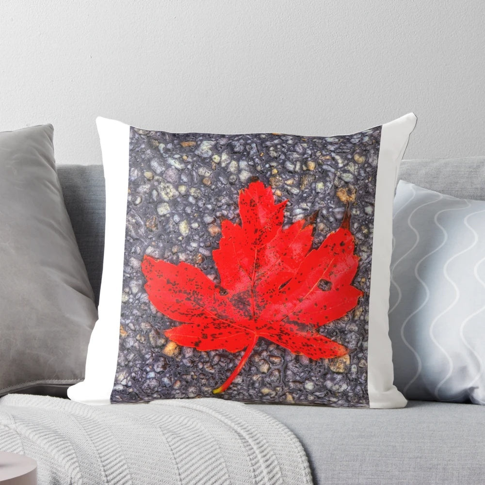 Soft and nature-inspired leaf-shaped decorative pillow