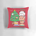 Cute and cuddly panda couple in a Bubu Dudu-inspired Christmas scene.