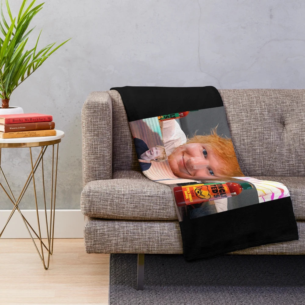 Ed Sheeran-inspired plush blanket featuring mathematics tour 2023 graphics