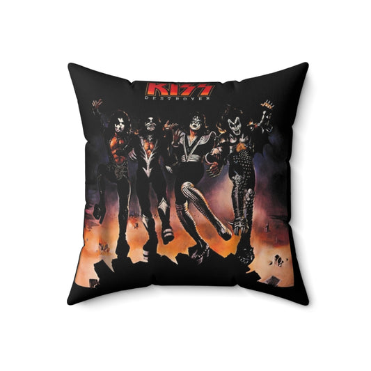 Kiss Destroyer Album Inspired Pillow with Band Logo