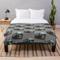 Eddie Stobart inspired plush blanket with truck design