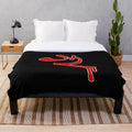 Eddsworld-inspired red army plush blanket featuring the character Tord