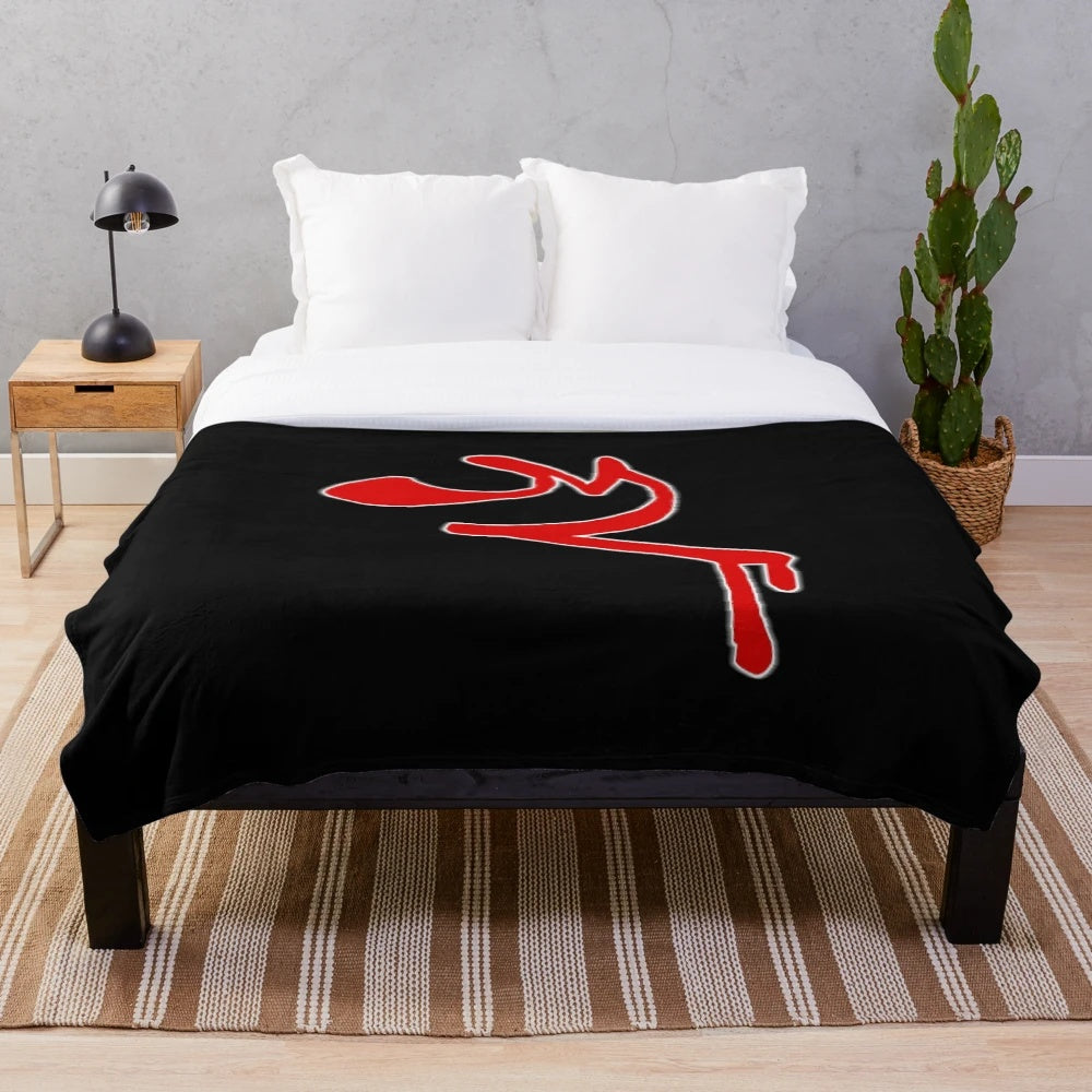 Eddsworld-inspired red army plush blanket featuring the character Tord