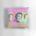 Vibrant portrait of French singer Edith Piaf on a cozy pillow